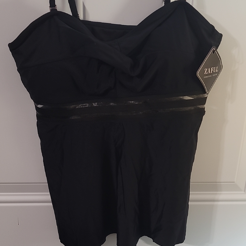 Zaful Black Swim Tankini